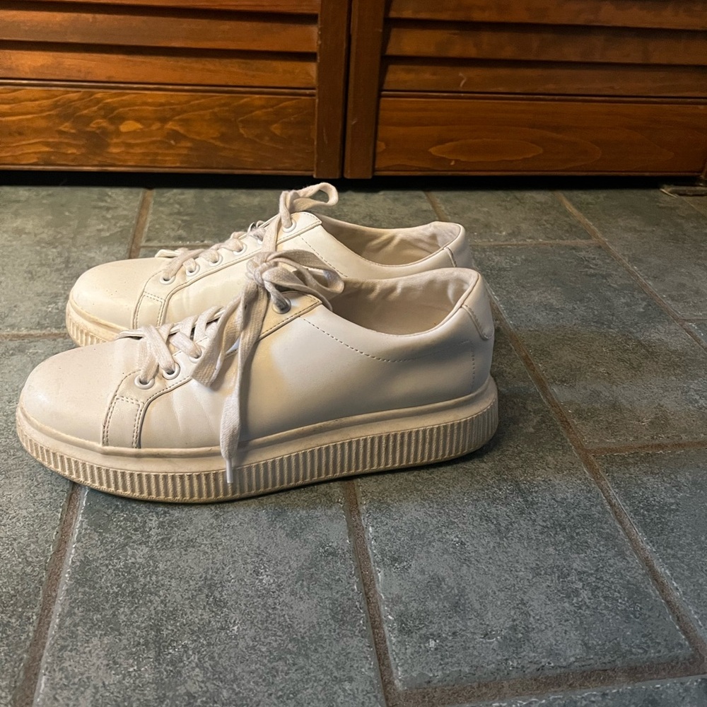 Abound White Platform Lace-Up Sneakers